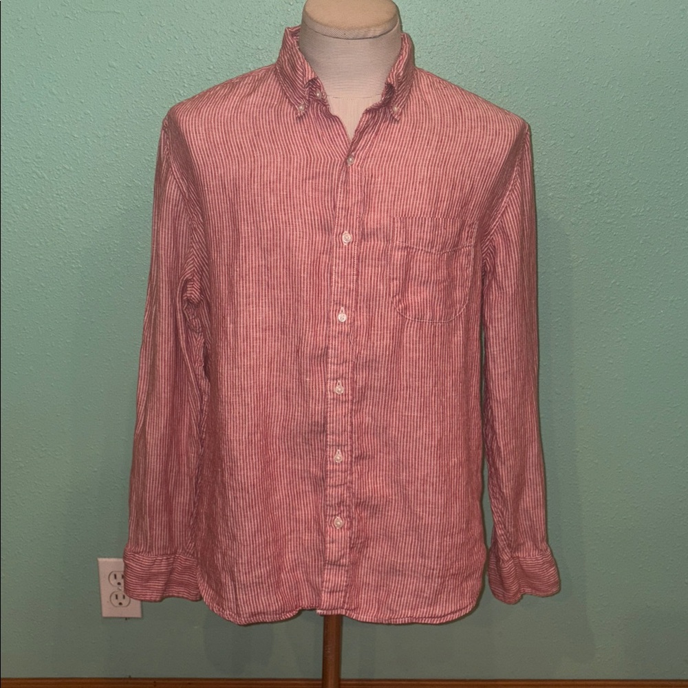 J. Crew Baird McNutt Irish linen shirt. Size large.